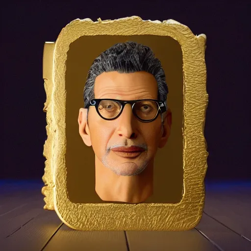 Prompt: hyperrealistic dslr film still of jeff goldblum on gold doubloon, stunning 8 k octane comprehensive 3 d render, inspired by istvan sandorfi & greg rutkowski & unreal engine, perfect symmetry, dim volumetric cinematic lighting, extremely hyper - detailed, incredibly real lifelike attributes & flesh texture, intricate, masterpiece, artstation, stunning