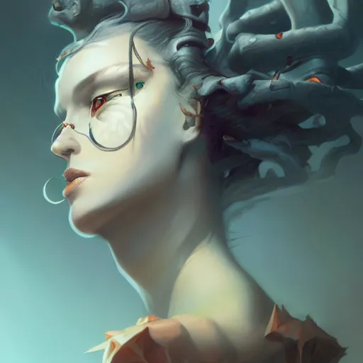 Image similar to twisted dreams portrait by peter mohrbacher and artem demura and greg rutkowski and artgerm, artstation, 4 k, detailed, gorgeous