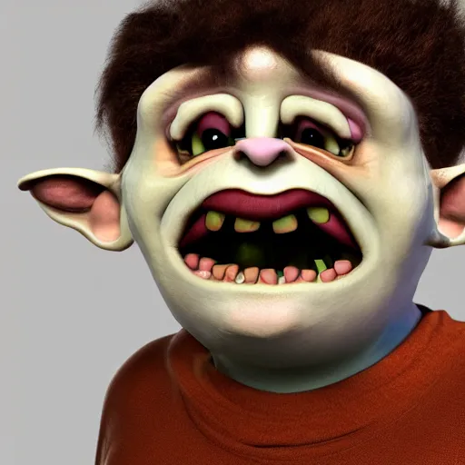 Prompt: portrait of funny troll, inspired by Tim Burton, unreal engine render, volumetric light, high détail