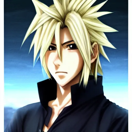 Prompt: portrait of cloud strife, anime fantasy illustration by tomoyuki yamasaki, kyoto studio, madhouse, ufotable, trending on artstation