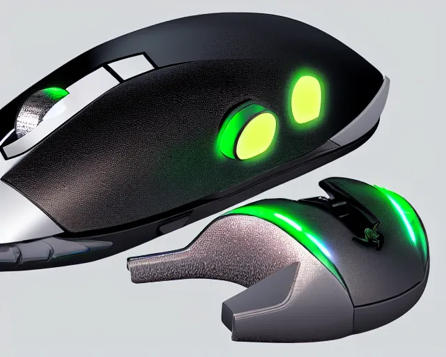 Image similar to razer swan with gaming leds in feathers