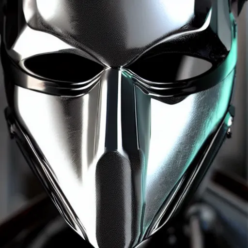 Image similar to chrome cyberpunk android mask, 8k, detailed, gothic, shiny, unreal engine,