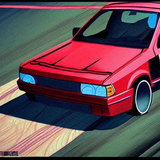 Image similar to lada initial d, anime art