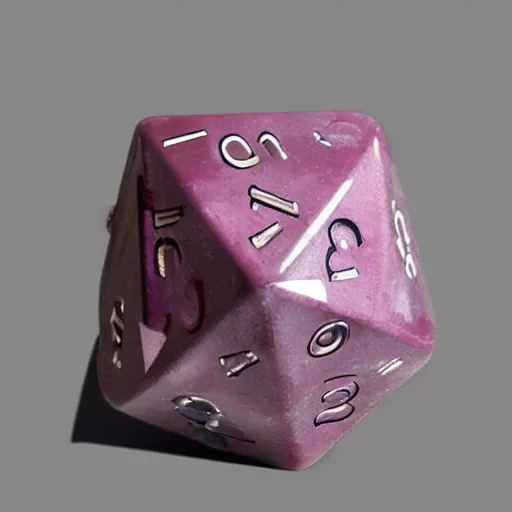 Prompt: d20 made of brain matter, pink, grey matter, squelch, folds, dungeons and dragons, in the style of museum curation, high gloss, artifacts, eldritch, monster manual,