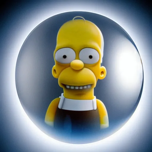 Prompt: cute Homer Simpson doll inside a crystal ball, studio photo, well detailed, artstation trend, HDR, professional lighting