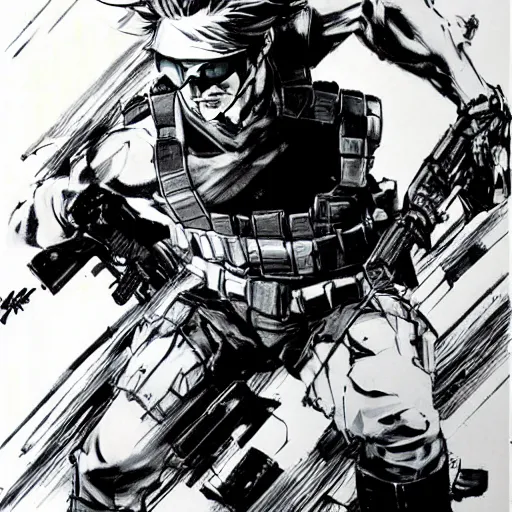 Image similar to Solid Snake. By Yoji Shinkawa