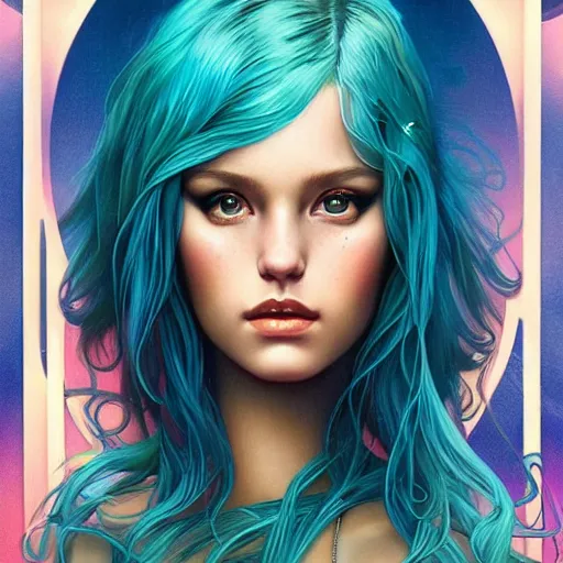 Image similar to mermaid portrait, Pixar style, by Tristan Eaton Stanley Artgerm and Tom Bagshaw.