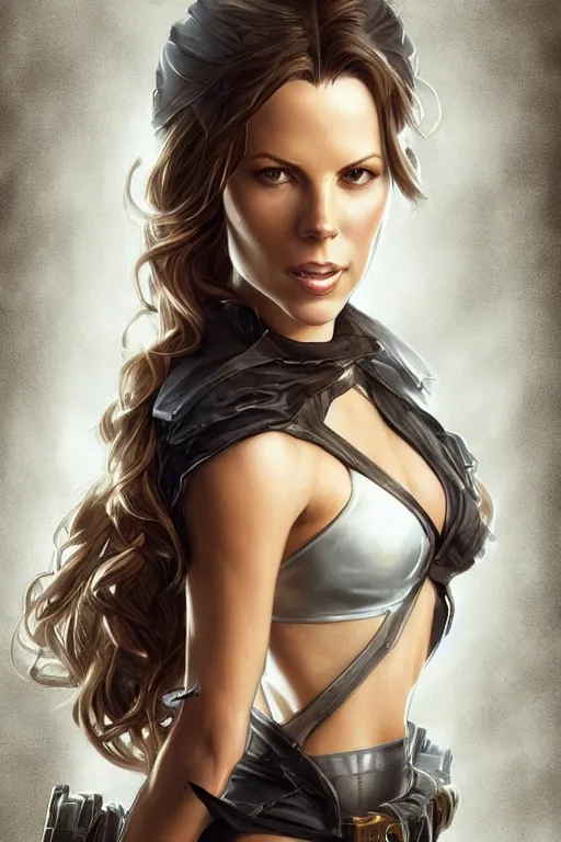 Image similar to kate beckinsdale as a heroine, digital painting, artstation, concept art, smooth, sharp focus, illustration, art by artgerm and donato giancola and Joseph Christian Leyendecker, Ross Tran, WLOP