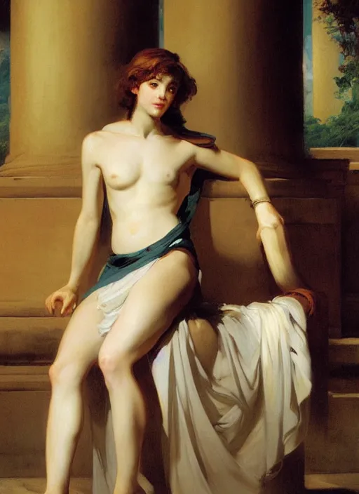 Image similar to full body painting of an ancient greek, by ilya kuvshinov, by thomas lawrence, by bayard wu