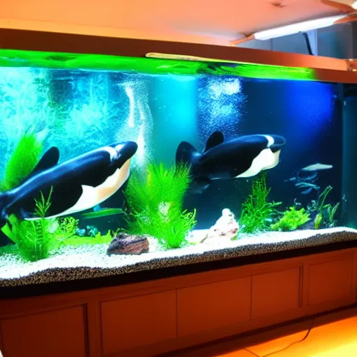 Image similar to fish tank containing an orca