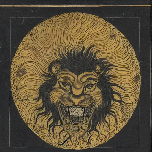 Image similar to Lion'thulu, Itō Jakuchu, 1790