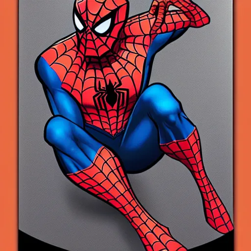 Image similar to spider - man drawn by quinton hoover mtg card art,