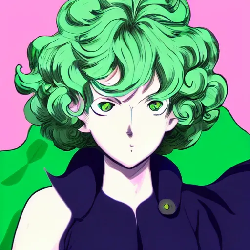 Image similar to Tatsumaki from One Punch Man, trending on artstation, trending on pixiv, digital art