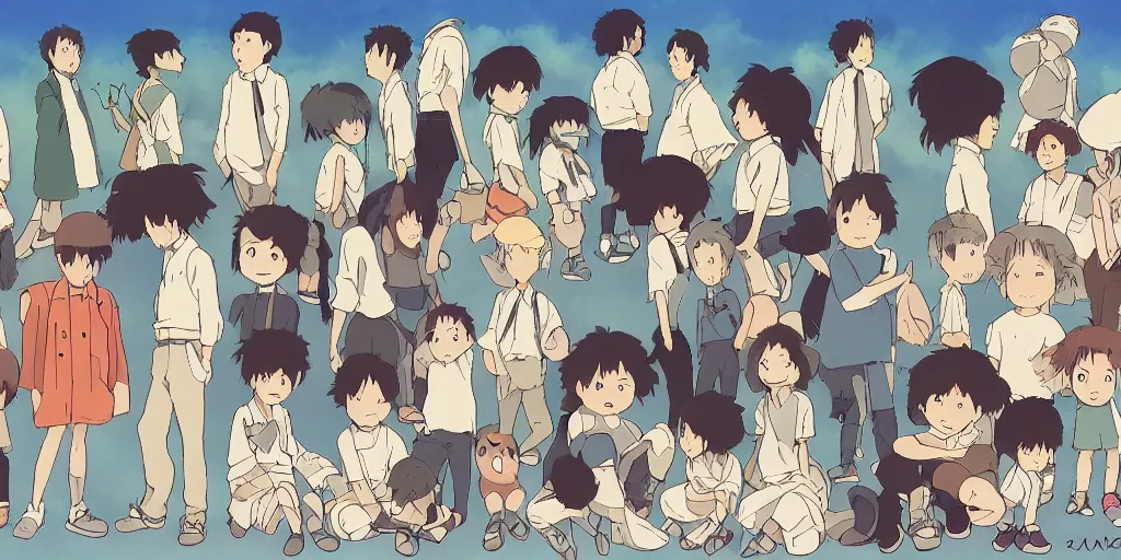 Image similar to adhd, in the style of studio ghibli