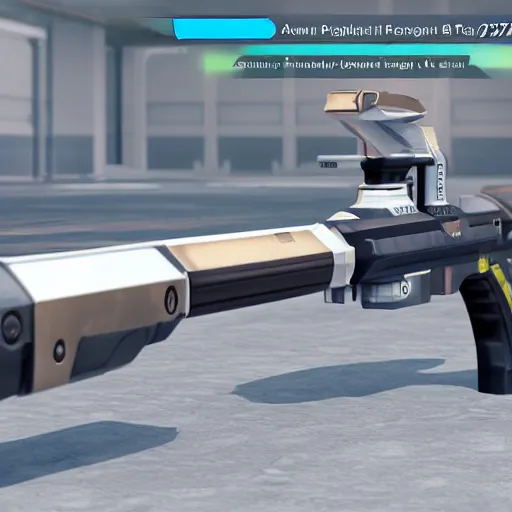 Prompt: A fantastical photon rifle from the game Phantasy Star Online 2, HDRI, in game render