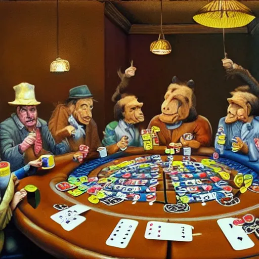 Image similar to bananas playing poker