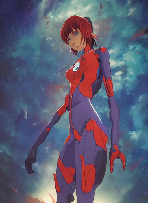 Image similar to first issue of neon genesis evangelion comic book cover art, au naturel, hyper detailed, digital art, trending in artstation, cinematic lighting, studio quality, smooth render, unreal engine 5 rendered, octane rendered, art style by klimt and nixeu and ian sprigger and wlop and krenz cushart