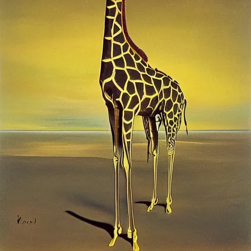 Prompt: a giraffe by salvador dali