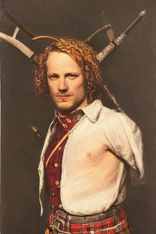 Prompt: a portrait of a Scottish laird, art