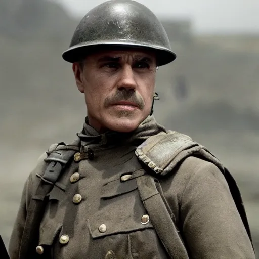 Image similar to Christoph Waltz as the villain in saving private Ryan