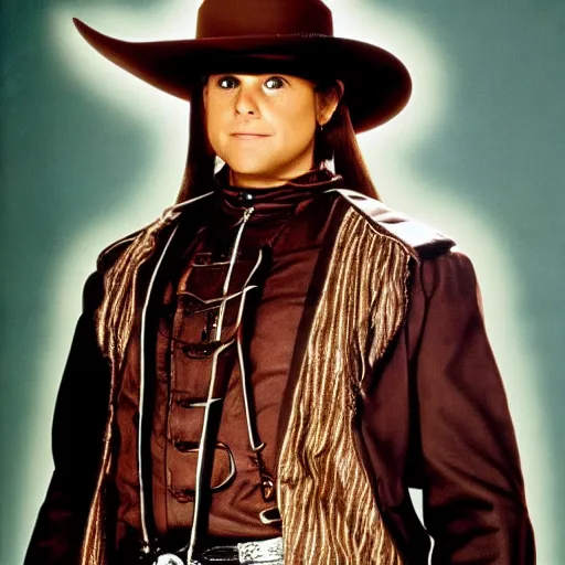 Prompt: The Lone Ranger in a 1990s sitcom, portrait still image