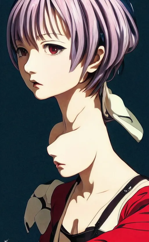 Image similar to ilya kuvshinov full body anime portrait of shiina ringo, last exile,, murata range, fine detail, perfect anime face, dramatic lighting, dynamic composition, moody, art deco, cel shading, vivid, stippled lighting, rich texture, yoshinari yoh, alphonse mucha, takashi murakami, ( ( ( colorful ) ) )