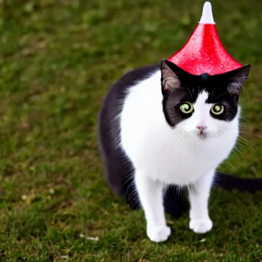 Image similar to a cat in a hat wearing a tutu