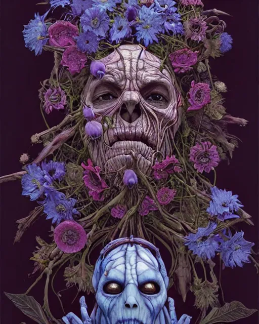 Prompt: the platonic ideal of flowers, rotting, insects and praying of cletus kasady ultimate carnage thanos dementor wild hunt doctor manhattan chtulu nazgul davinci, d & d, fantasy, ego death, detailed, intricate, hyperrealism, intense, scary, decay, dmt, art by artgerm and greg rutkowski and alphonse mucha