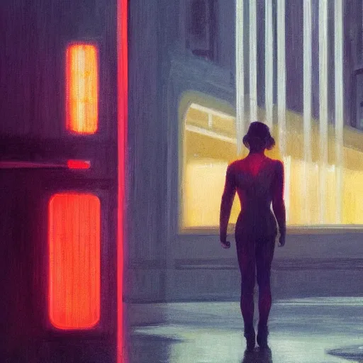 Image similar to Blade Runner 2049 by Edward hopper