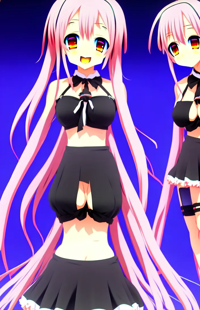 Prompt: Anime VTuber Full Body Model, Live2D, 8K, Hololive, Cover corp.