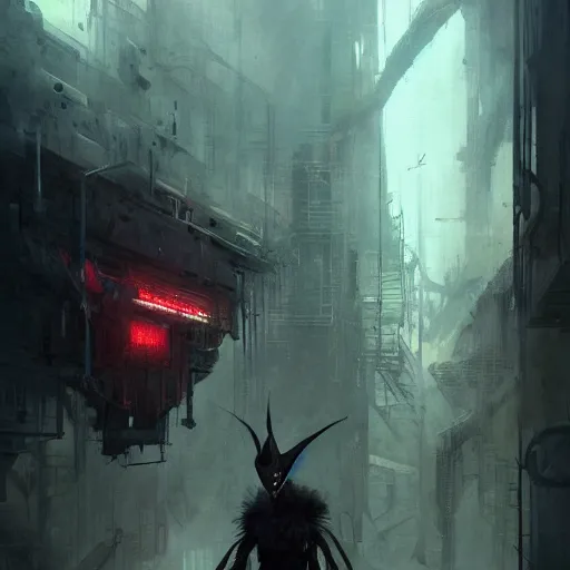 Prompt: concept art by greg rutkowski, an antropomorphic humanoid moth, wearing cassual clothes, futuristic, brutalistic environment, scifi, detailed and intricate environment, reddish lighting, nostalgic atmosphere, high technology, highly detailed portrait, digital painting, artstation, concept art, smooth, sharp foccus ilustration, artstation hq.