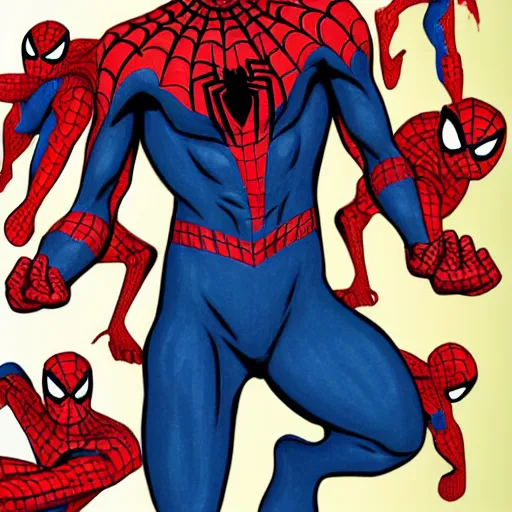 Image similar to deformed spider man