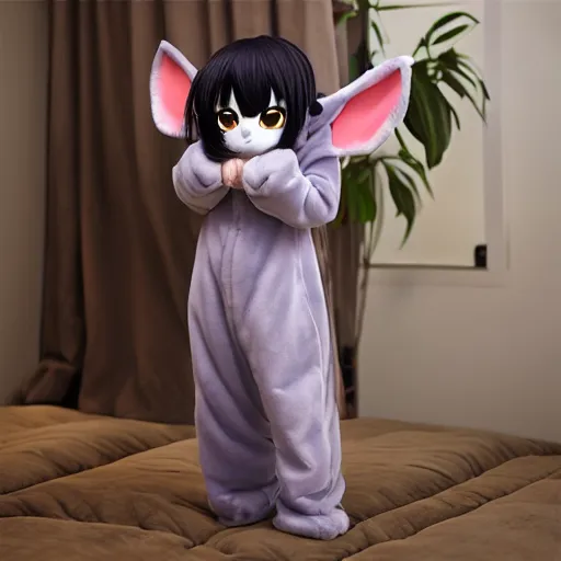 Image similar to cute fumo plush of a catboy in a onesie, anime girl, vray