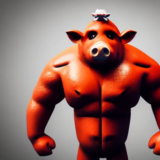 Prompt: concept heroes Pigman, a super heroe with pig theme, 8k, octane render