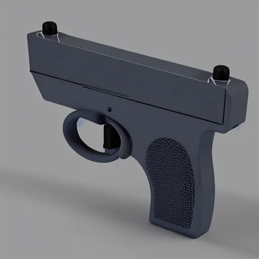 Prompt: product photo of the baby toy from fisher price baby's first handgun, octane render, unreal engine 5, light transport simulation