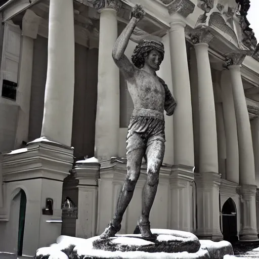 Prompt: the statue of David, the statue of David, the statue of David, doing a Russian dance, doing a Russian dance