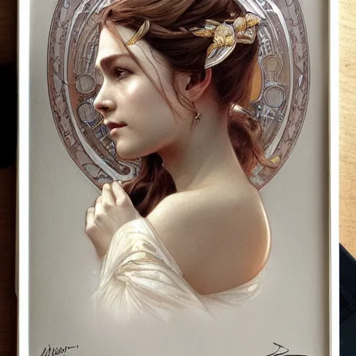 Prompt: amazing lifelike award winning pencil illustration of Diana damrau trending on art station artgerm Greg rutkowski alphonse mucha cinematic