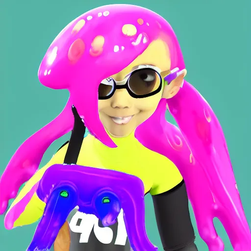 Prompt: splatoon inkling girl