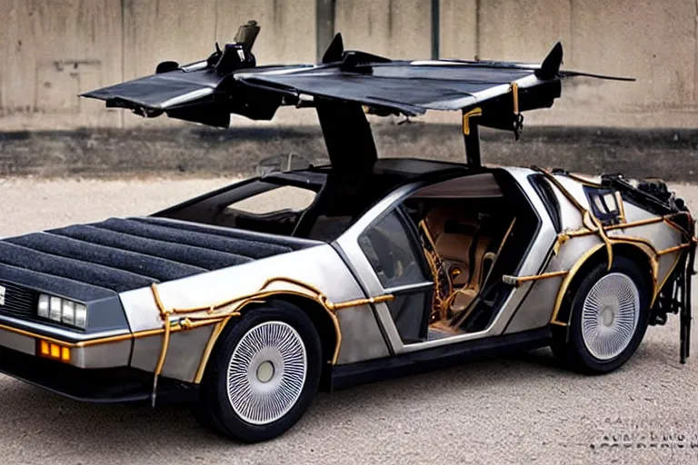 Image similar to steampunk 2 0 2 2 delorean