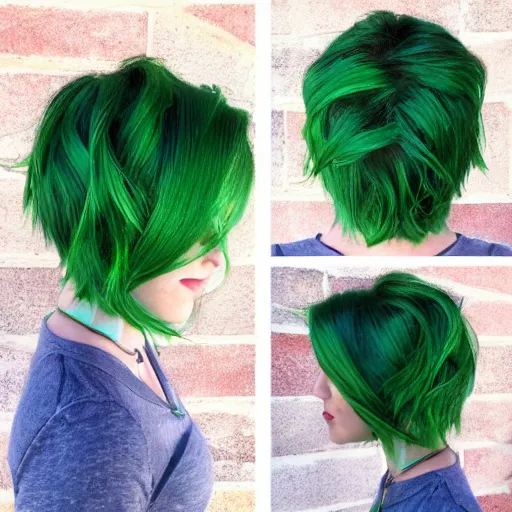 Image similar to green hair