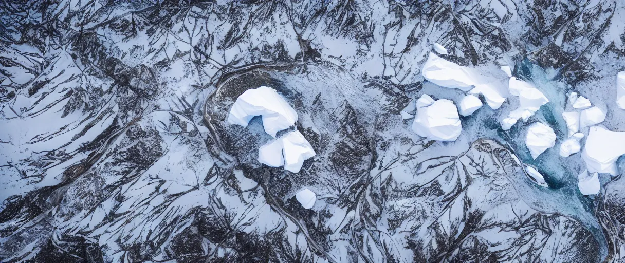 Image similar to gorgeous award winning hd 8 k 3 5 mm depth of field filmic aerial establishing shot national geographic photograph of antartica barren snowy landscape with a heavy blizzard rolling into the frame and heavy snow fall