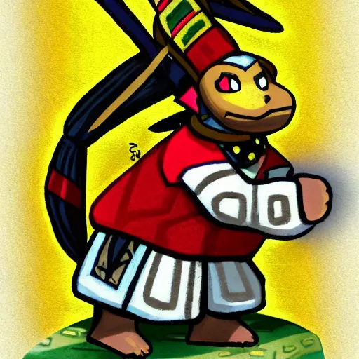 Image similar to an inca themed pokemon by ken sugimori