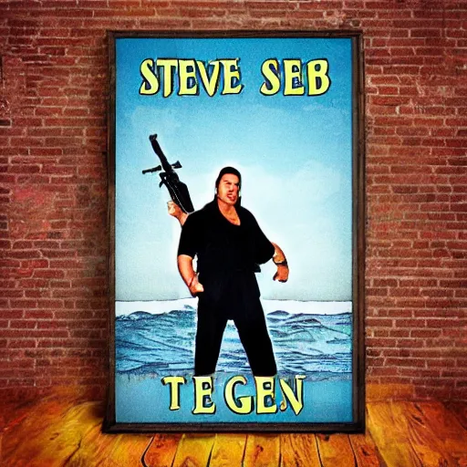 Prompt: steven seagul ( parody of steven seagal )