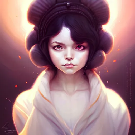 Prompt: portrait of a lttle female character inspired by esther from the orphan, artwork by artgem lau, anna dittman, wlop and rossdraws, anatomically correct, smooth, clean detailed, sharped focus, symmetrical, perfect composition, illustration, extremely coherent, detailed face, arstation