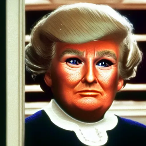 Image similar to donald trump as mrs doubtfire