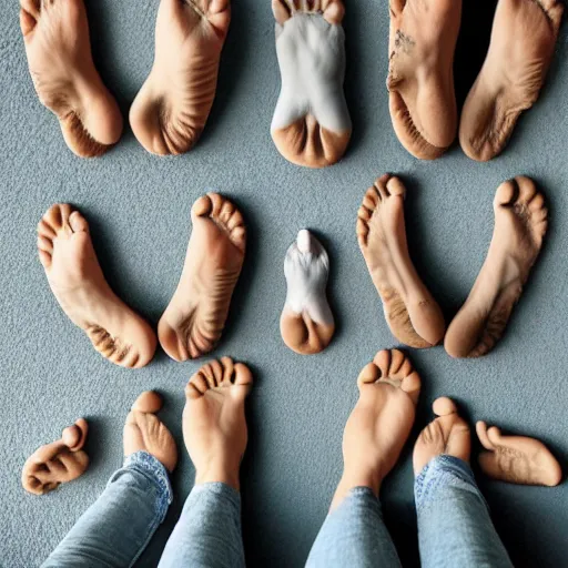 Image similar to wall of beautiful feet