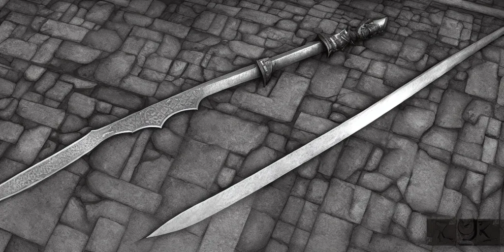 Image similar to basic steel sword, shortsword, medieval, forged, blacksmith, product design, final result, art by gerald brom, greg rutkowski and artgerm and james jean and zdzisław beksinski, 8 k, unreal engine, c 4 d