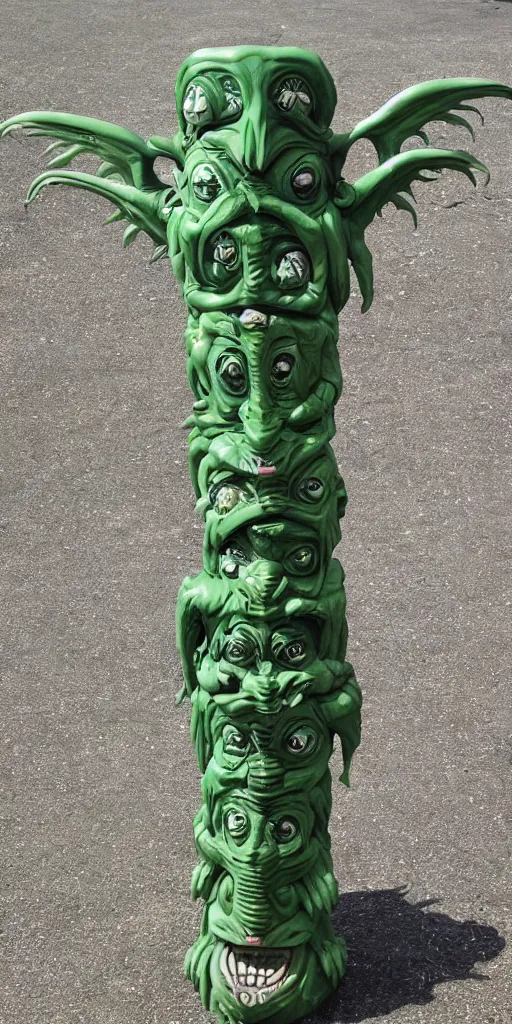 Prompt: cthulhu totem pole, hd image