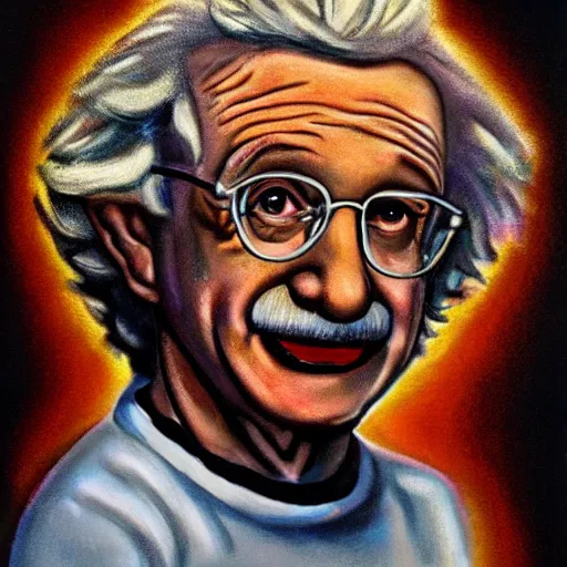 Prompt: woody einstein portrait