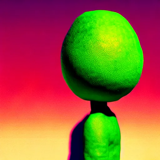 Image similar to elon musk as a melon, hyperrealistic, claymation, volumetric lighting, 3 5 mm film still, concept art